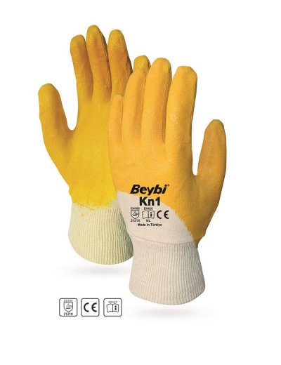 BEYBİ KN1 NİTRİL KAPLAMA PAMUK ELDİVENLER